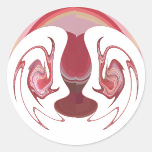 Erdember: Texturierte Tapestry aus Afrika Runder Aufkleber