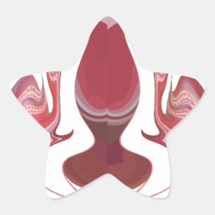 Erdember: Texturierte Tapestry aus Afrika Stern-Aufkleber