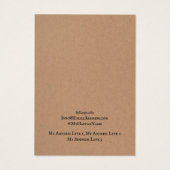 Erden Jeweler Display Card, rustikal braune Kraft (Rückseite)