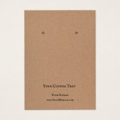Erden Jeweler Display Card, rustikal braune Kraft (Vorderseite)