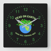 Erden Quadratische Wanduhr (Vorderseite)