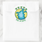 Erden Runder Aufkleber (Tasche)