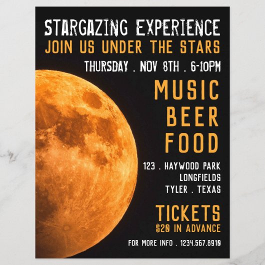 Erdenblutmond, Planetarium-Eventwerbung Flyer (Vorne)