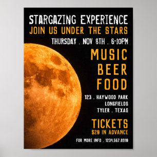 Erdenblutmond, Planetarium-Eventwerbung Poster