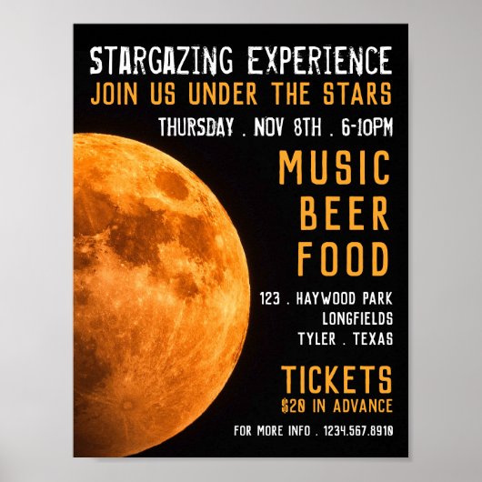 Erdenblutmond, Planetarium-Eventwerbung Poster (Vorne)