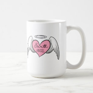Erdengel-Großtasse – Herz, Flügel & Heiligenschein Kaffeetasse