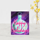 Erdenschmuckkarte Happy Holidays Karte (Gelbe Blume)