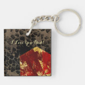 Erderwärmung - Brennhaus - Tag des Vaters Schlüsselanhänger (Rückseite)