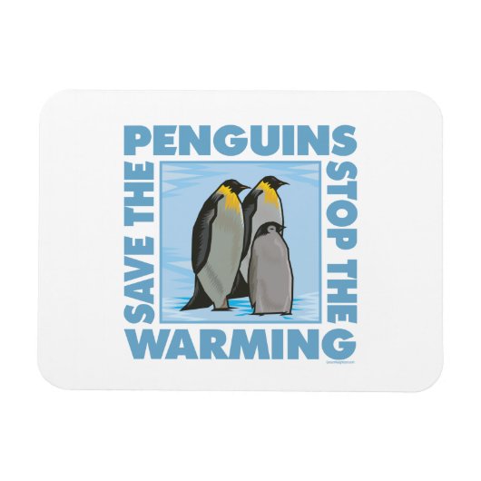 Erderwärmung, Pinguine Magnet (Horizontal)