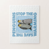 Erderwärmung, Pinguine Puzzle (Vertikal)
