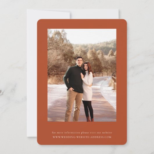 Erdes Foto im Herbst Save the Date (Rückseite)