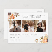 Erdes Foto im Herbst Save the Date Postkarte (Vorne/Hinten)