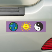 Erdesonne-yin Yang Autoaufkleber (Auf Auto)