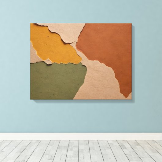 Erdessenz rustikale Farbspritze Kunst Leinwanddruck (Insitu (Holzboden))