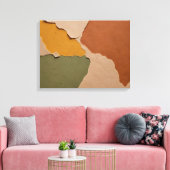 Erdessenz rustikale Farbspritze Kunst Leinwanddruck (Insitu (Wohnzimmer))