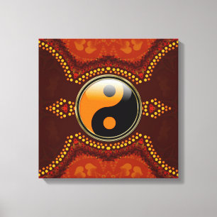 Erdestamm New Age Yin Yang umwickelte Leinwand
