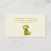 Erdfarbe Hund Visitenkarte (Rückseite)