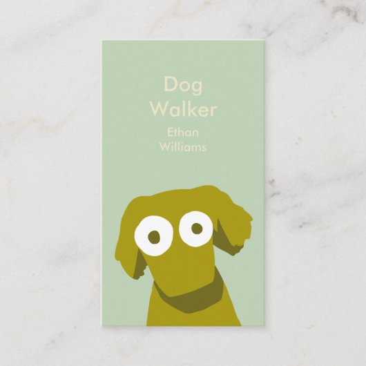 Erdfarbe Hund Visitenkarte (Vorderseite)