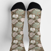 Erdfarben Bio Formen Trendmuster Socken (Oben)
