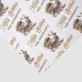 Erdfarben grünes Gold gemütliche Weihnachtsmann Re Seidenpapier (Ausschnitt)