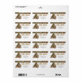 Erdfarben grünes Gold Weihnachtsbaum Nutcracker Adressaufkleber (Vorne)