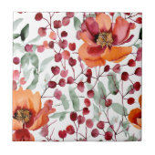 Erdfarben, Herbstfarben, Blume Fliese (Vorderseite)