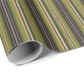 Erdfarben Lettische Rockstreifen Traditionell Geschenkpapier (Rolleneckpunkt)