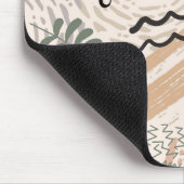 Erdfarben mit Dekoration abstrakter Formen Mousepad (Ecke)