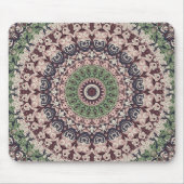 Erdfarbene grüne und braune Mandala-Muster Mousepad (Vorne)
