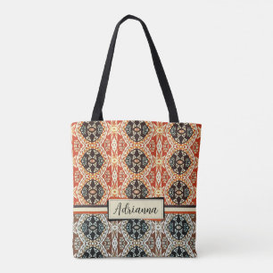 Erdfarbene Insel-Stammesmuster Tasche
