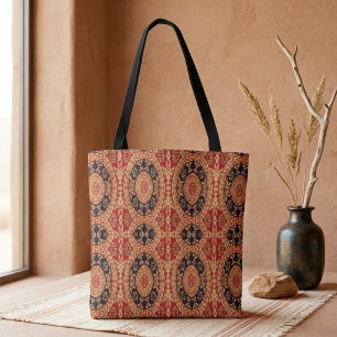 Erdfarbene Insel Tribal  Tasche