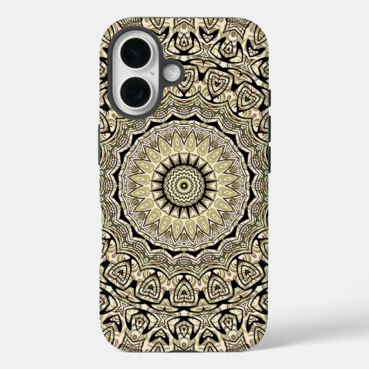 Erdfarbene Mandala Intricate geometrische Muster Case-Mate iPhone Hülle (Rückseite)