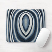 Erdfarbenes Blau abstraktes Muster Mousepad (Mit Mouse)