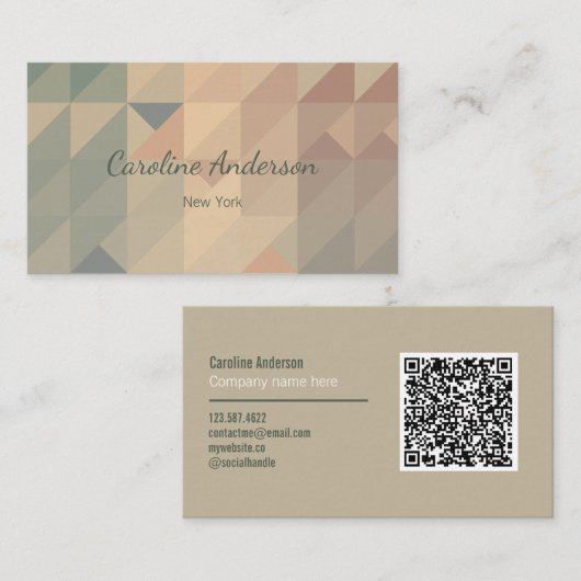Erdfarbenformen Visitenkarte (Vorne/Hinten)
