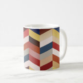 Erdfarbiges Zickzack Muster Kaffeetasse (VorderseiteRechts)