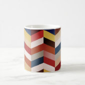 Erdfarbiges Zickzack Muster Kaffeetasse (Mittel)
