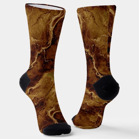 Erdfarbmarmormuster mit komplizierten Venen Socken (Gewinkelt)