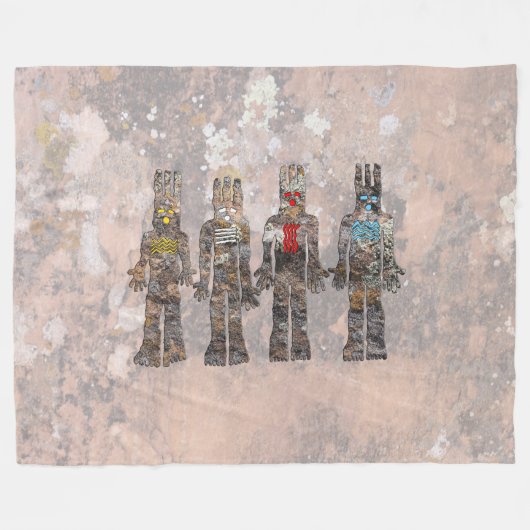 Erdfeuer und Wasser Fleecedecke (Vorderseite (Horizontal))