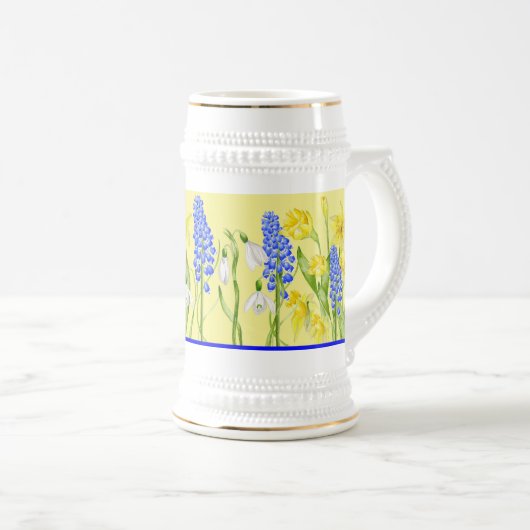 Erdfrühling auf einem Stein (M,D,S) Bierglas (VorderseiteRechts)