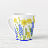 Erdfrühling auf einer kleinen Latte-Tasse (M,D) Milchtasse (Linke Ecke)