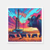 Erdgas-Rippe bei Sunset-Rindern und amerikanischer Serviette (Vorderseite)