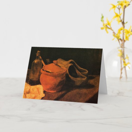 Erdgeschirr, Flaschen und Kleider von Vincent van Karte (Gelbe Blume)