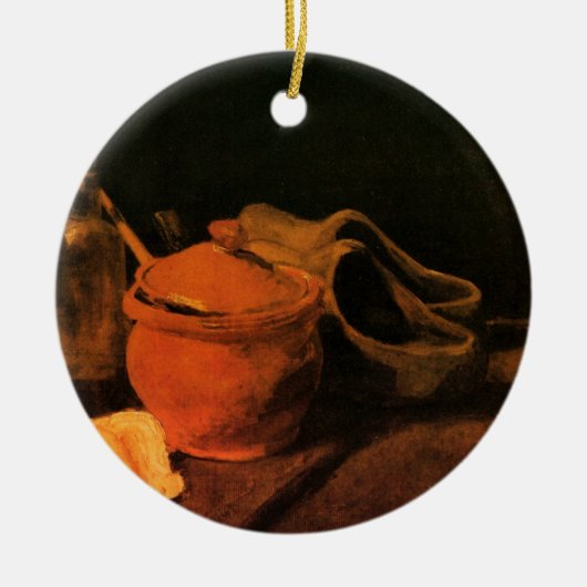 Erdgeschirr, Flaschen und Kleider von Vincent van  Keramikornament (Vorne)