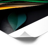 Erdgeschmückter Tiger: Eine Kunst des Papierabdruc Poster (Ecke)