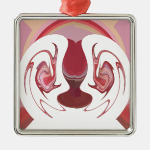 Erdglut: Texturiertes Afrika-Teppichmuster Silbernes Ornament