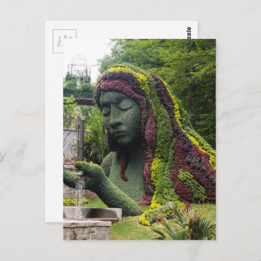 Erdgöttin Postkarte (Vorne/Hinten)