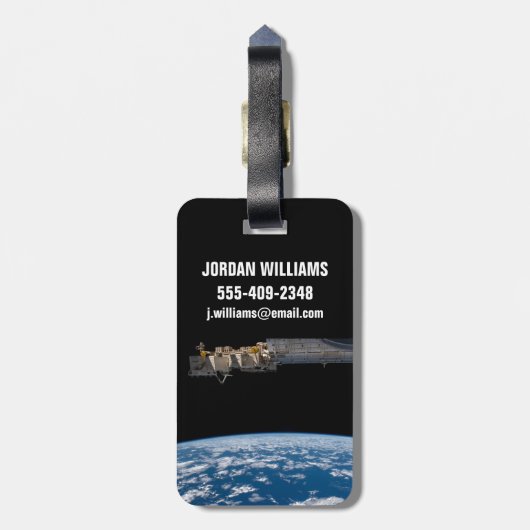 Erdgrenze oder Horizont Gepäckanhänger (Rückseite vertikal)