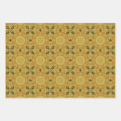Erdgrün geometrisches Muster Nr. 1 Geschenkpapier Set (Vorderseite 3)