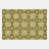 Erdgrün geometrisches Muster Nr. 1 Geschenkpapier Set (Vorderseite 2)