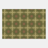 Erdgrün geometrisches Muster Nr. 1 Geschenkpapier Set (Vorderseite)